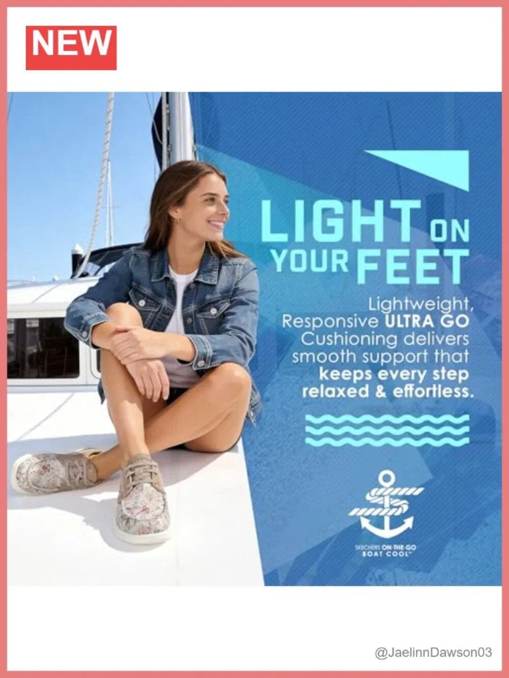 Skechers Women's Ultra Go Floral Boat Shoes - Pull-On Walking Footwear